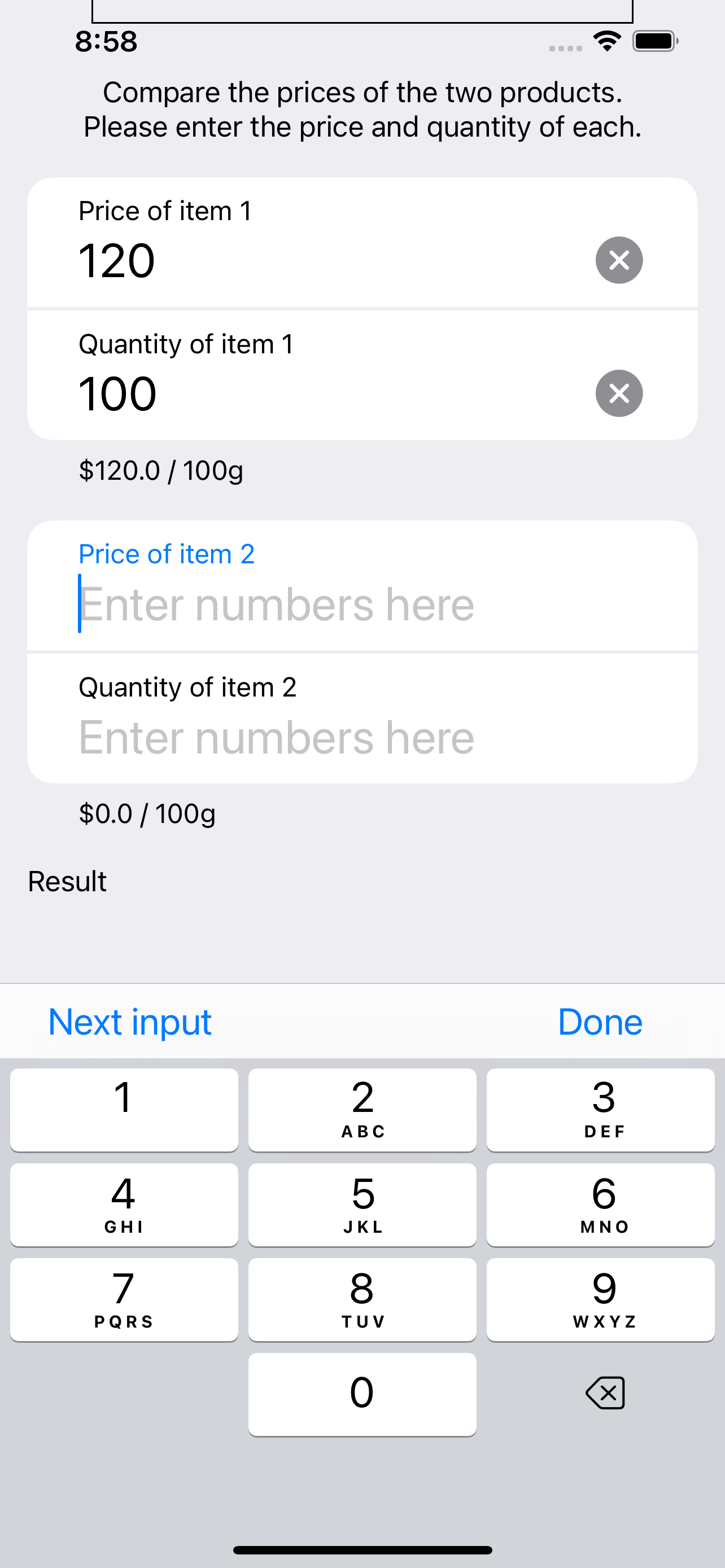 Better Deal Calculator