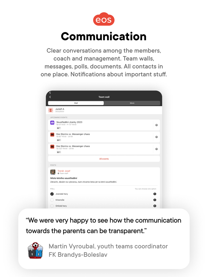 eos for clubs and communities