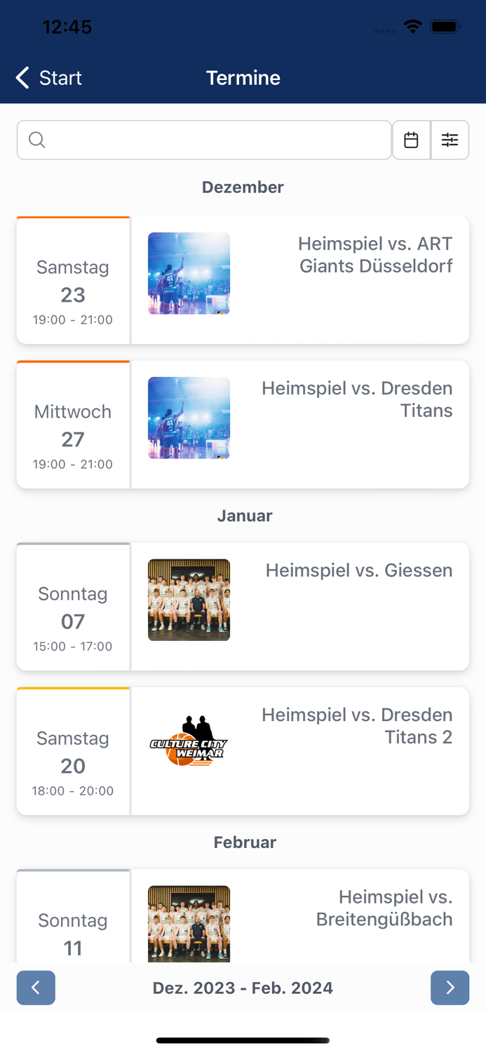 Baskets Jena Mitglieder-App