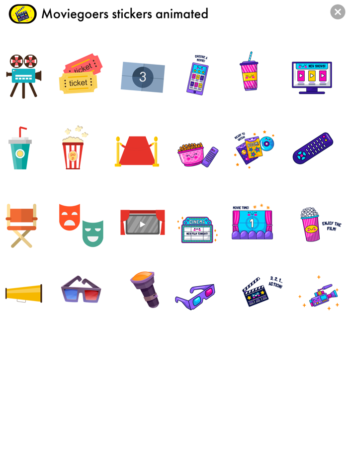 Moviegoers Stickers-Animated