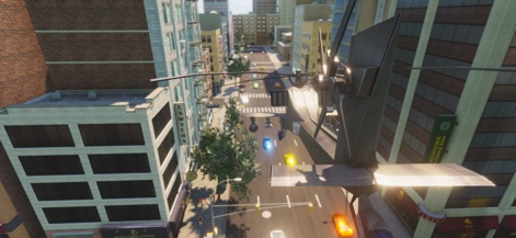 Crime Auto - Take to the skies with aerial vehicle control, offering expansive city views for strategic maneuvers.