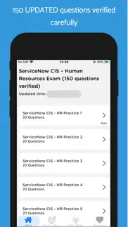 servicenow cis-hr exam 2024 iphone screenshot 1