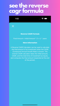 Reverse CAGR Calculator screenshot 4
