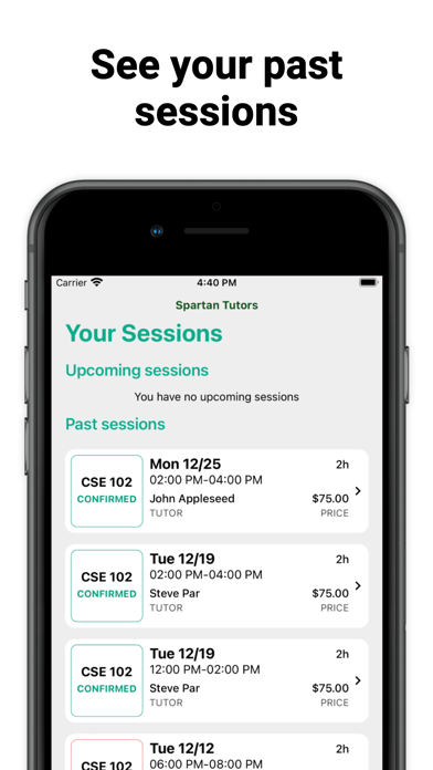 Spartan Tutors Screenshot