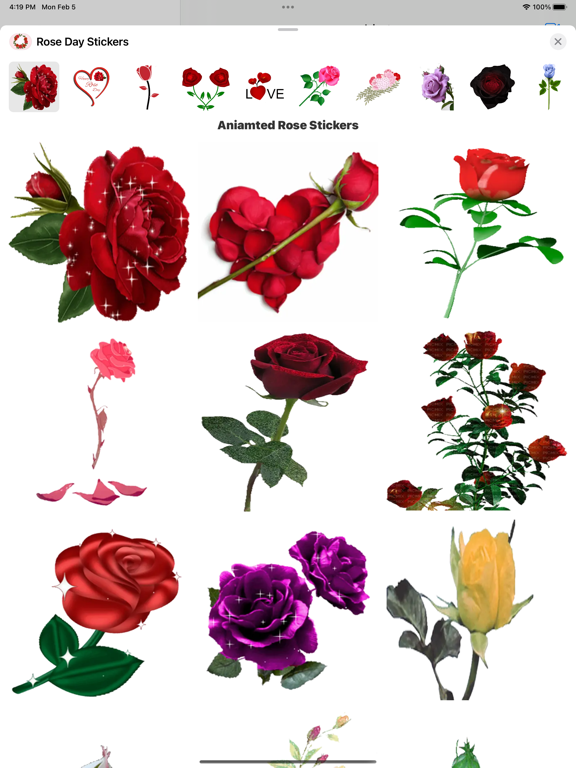 Screenshot #4 pour Animated Rose Day Stickers!