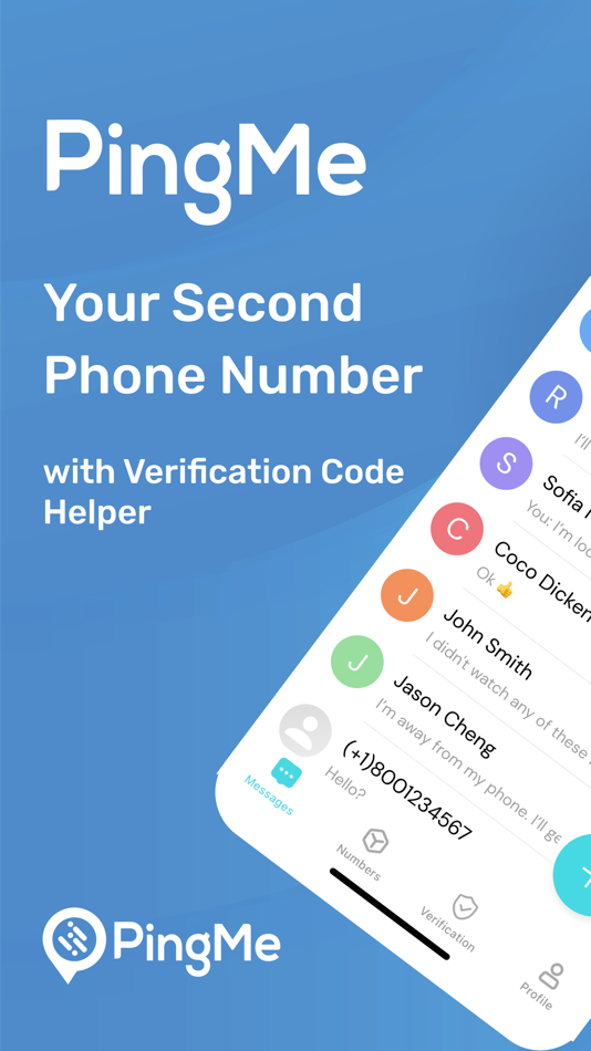 #1. PingMe - Second Phone Number (iOS) 由: PingMe