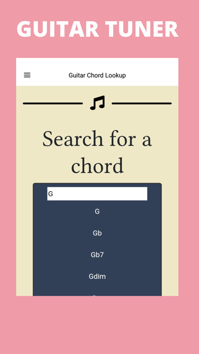 Guitar Tuner Easy Chords Screenshot