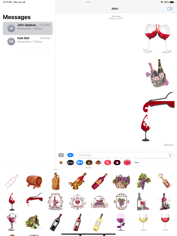 Screenshot #6 pour Tasty Wine Stickers