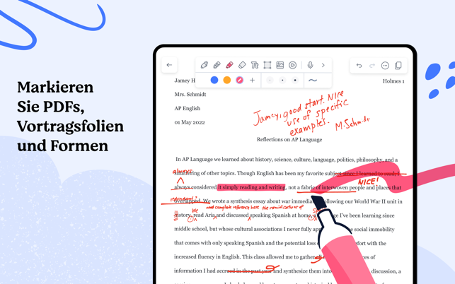 ‎Notability: Notizen, PDF Screenshot