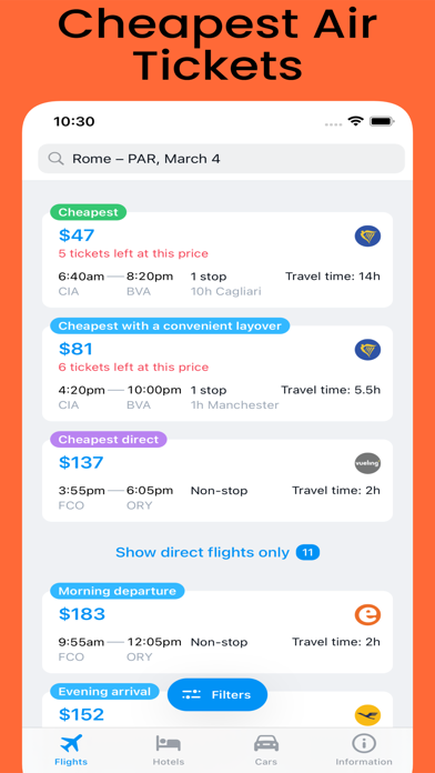 Cheap Flights Tickets Screenshot