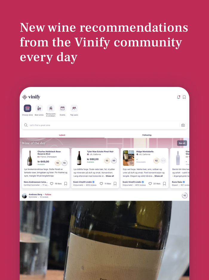 Vinify Wine cellar and reviews