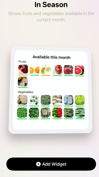 In Season: eat fresh & healthy Screenshot
