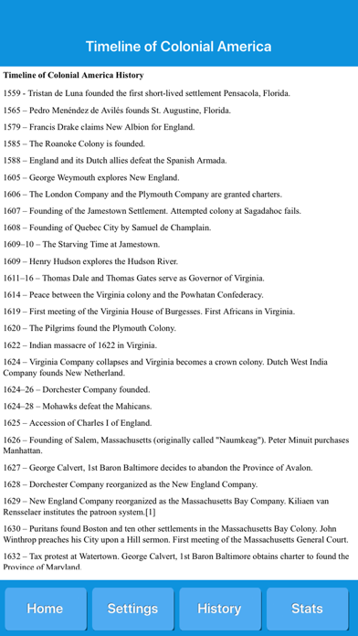 Colonial America History Screenshot