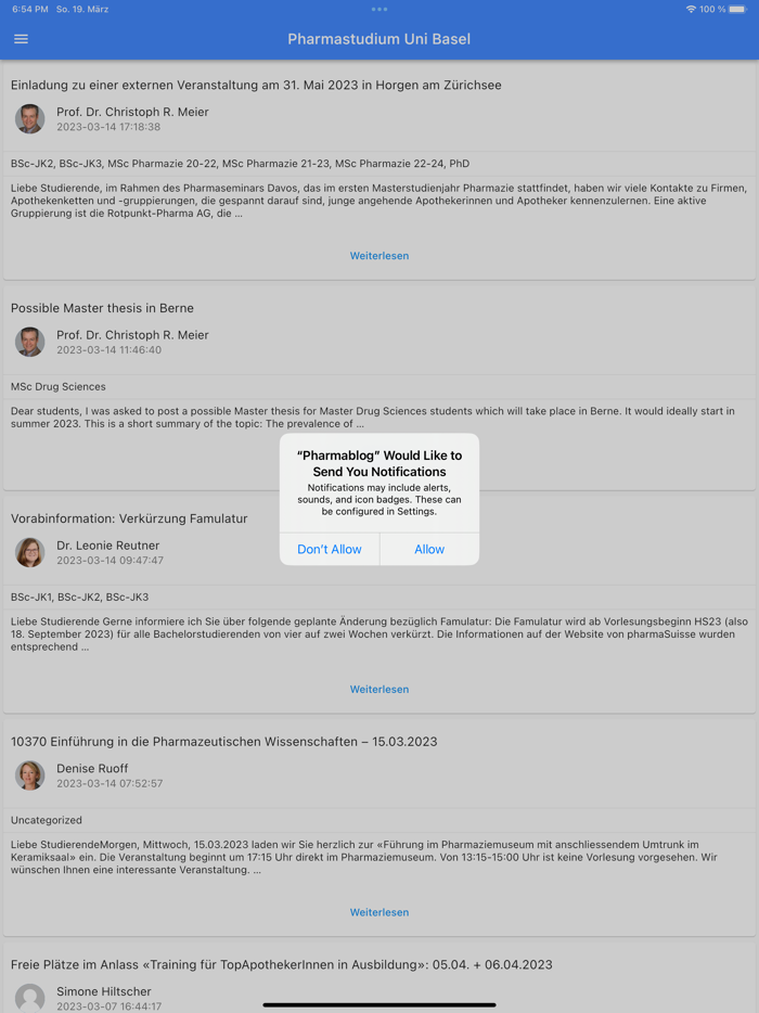 Pharmablog Universität Basel