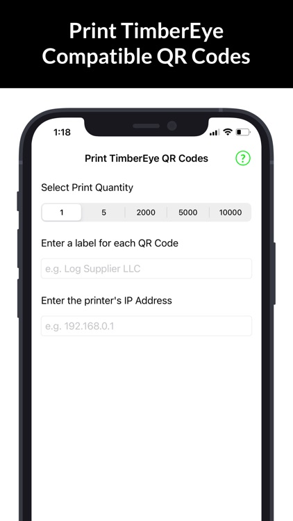 TimberEye - Print QR Codes