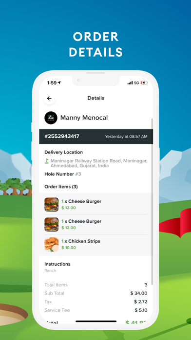 GOLF GRUB EMPLOYEE Screenshot