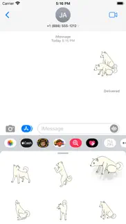white dog pose sticker iphone screenshot 2
