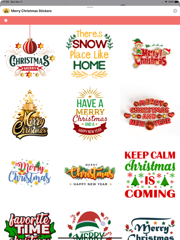 Screenshot #6 pour Merry Christmas Stickers.