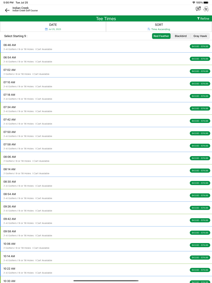 Golf at Indian Creek