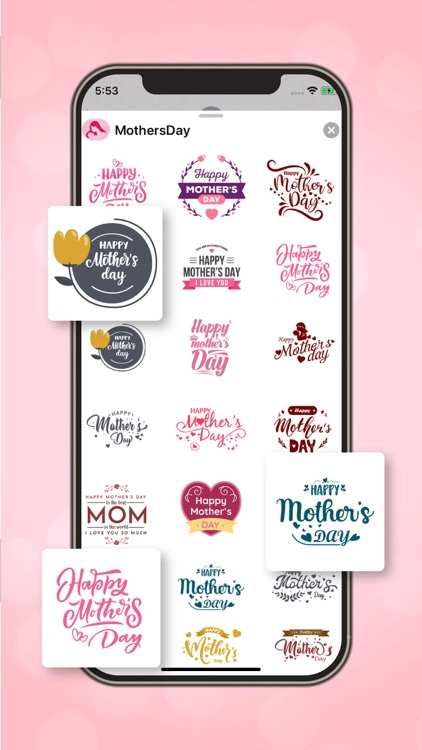 Happy Mother's Day Stickers.