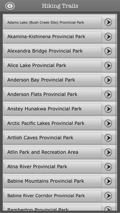 Canada Camping & Trails,Parks Screenshot