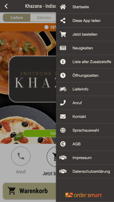Khazana - Indischer Restaurant Screenshot