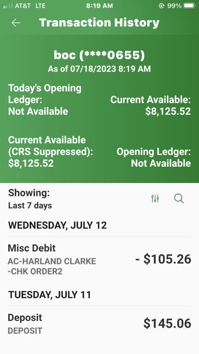 Bank of Commerce Business App Screenshot