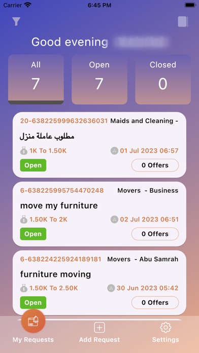 Offerme app Screenshot