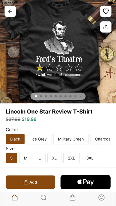 Historee Tees Screenshot
