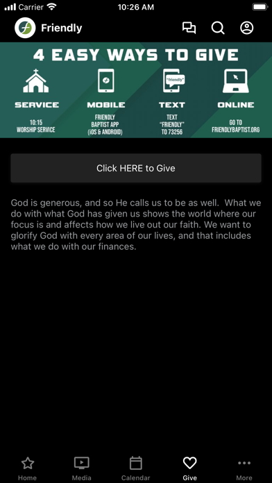 Friendly Baptist Church Screenshot