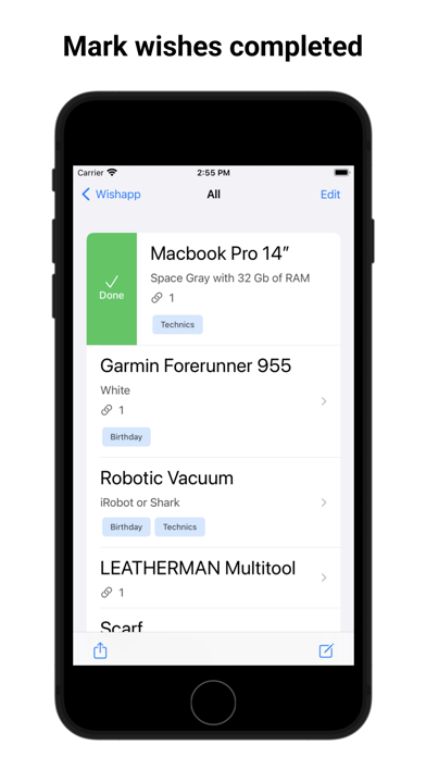 Wishapp — wish list Screenshot