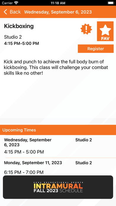 SHSU Campus Rec Screenshot