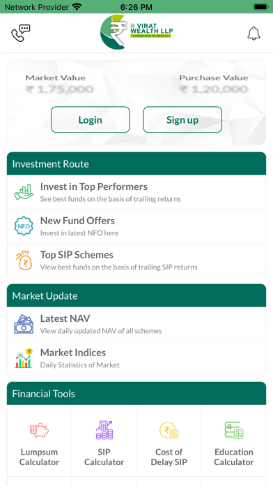 RVirat Wealth Screenshot