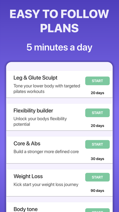 5 Minute Pilates Workout Screenshot