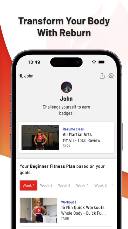 Reburn : Fitness & Yoga App