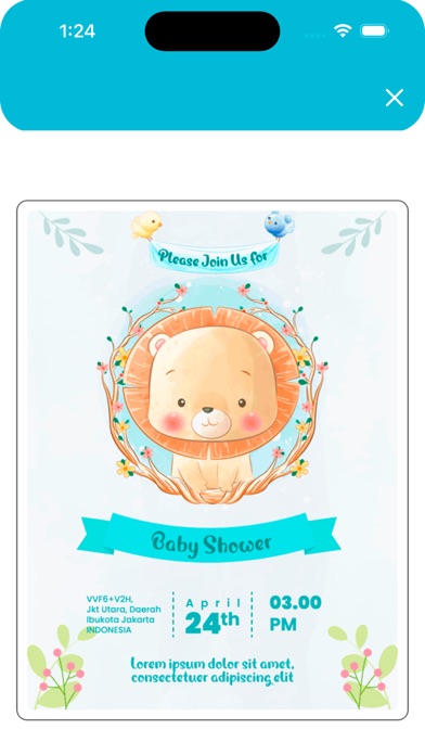 Baby shower invitation Screenshot