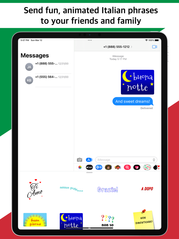 Screenshot #5 pour Italian-English Stickers