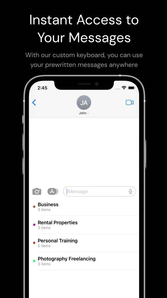#3. Fast Reply - Message Templates (iOS) 由: Aryaman Sharda