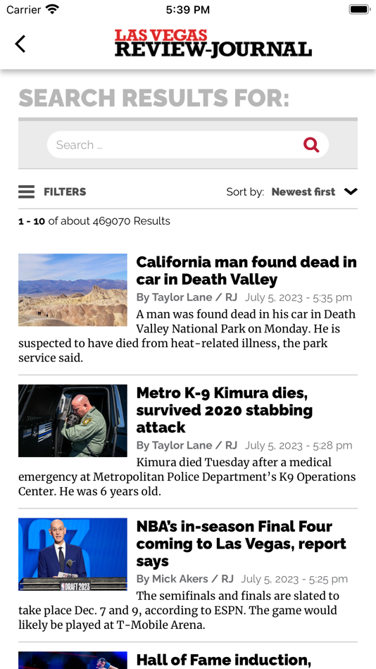 #3. Las Vegas Review-Journal (iOS) 由: Las Vegas Review-Journal Inc