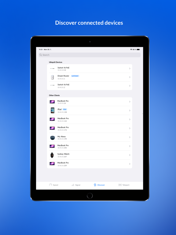Ubiquiti WiFiman iPad screenshot 4 - Utilities app