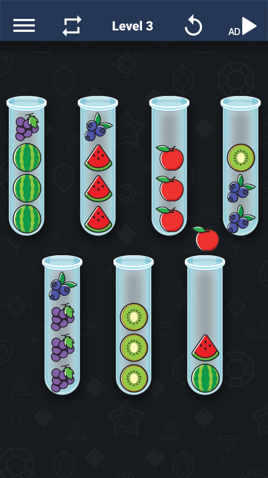 #1. Watermelon Sort - Balls Puzzle (iOS) Podle: Pham Lien Hieu