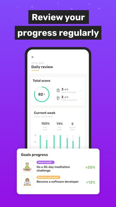 Lifebooster: Goals Setting iPhone screenshot 6 - Productivity app