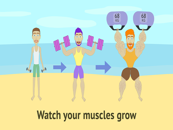 Muscle clicker Gym game