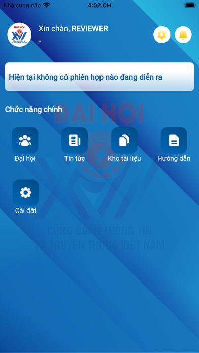 Đại hội XVI CĐTTTTVN Screenshot