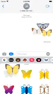 pop and chic butterfly sticker iphone screenshot 3