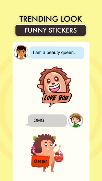 Animated HEDGEHOG Stickers Pac Screenshot