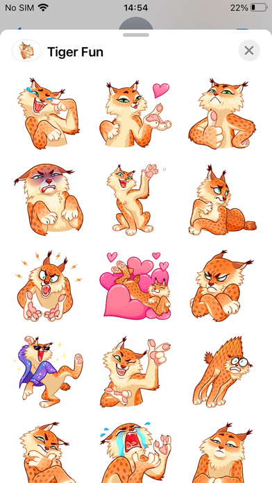 Screenshot #1 pour Tiger Fun Emoji Funny Stickers
