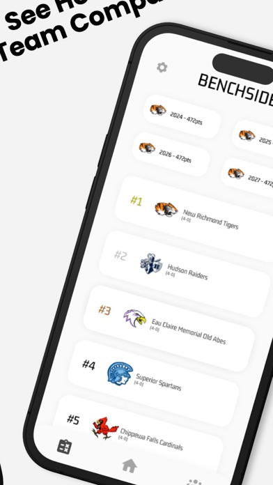 Benchside iPhone screenshot 3 - Sports app