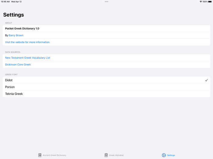 Pocket Greek Dictionary