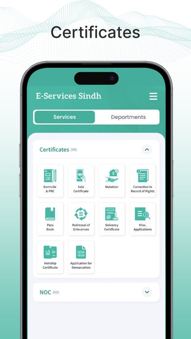 e-Services Sindh Screenshot